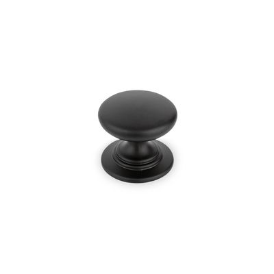 Windsor Round Knob, 32mm Diameter - Matt Black
