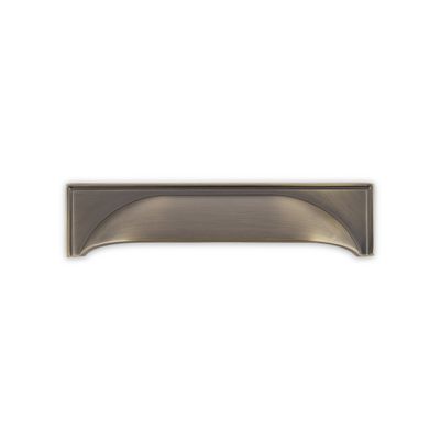 Windsor Cup Handle, 96mm Centres - Antique Brass