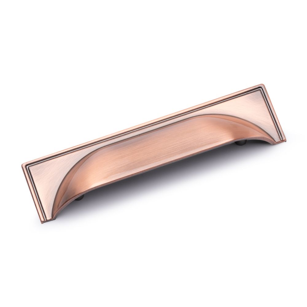 Windsor Cup Handle, 96mm Centres - Antique Copper