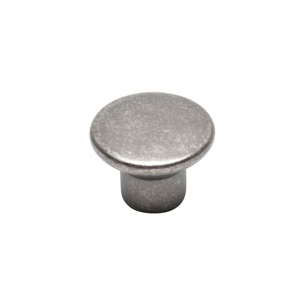 Finsbury Round Knob, 35mm Diameter - Pewter