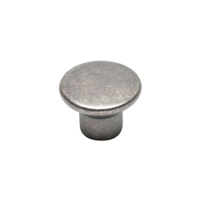 Finsbury Round Knob, 35mm Diameter - Pewter