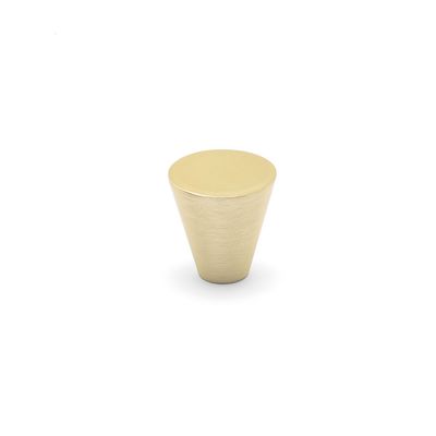 Deco Conical Knob, 26mm Diameter - Satin Brass