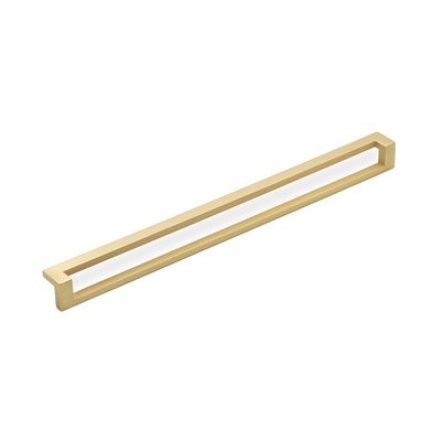 Deco Pull Handle, 320mm Centres - Satin Brass