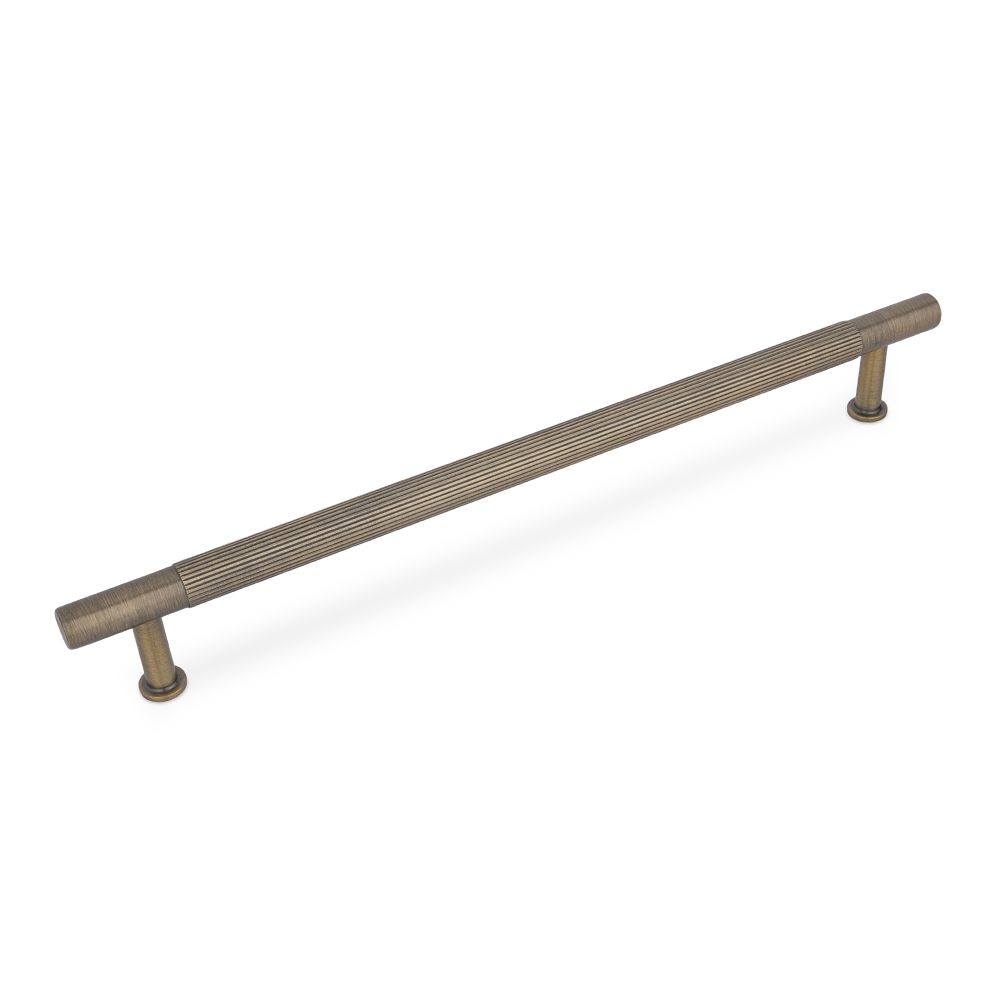 Linea T Bar Handle, 224mm Centres, Solid Brass - Antique Brass