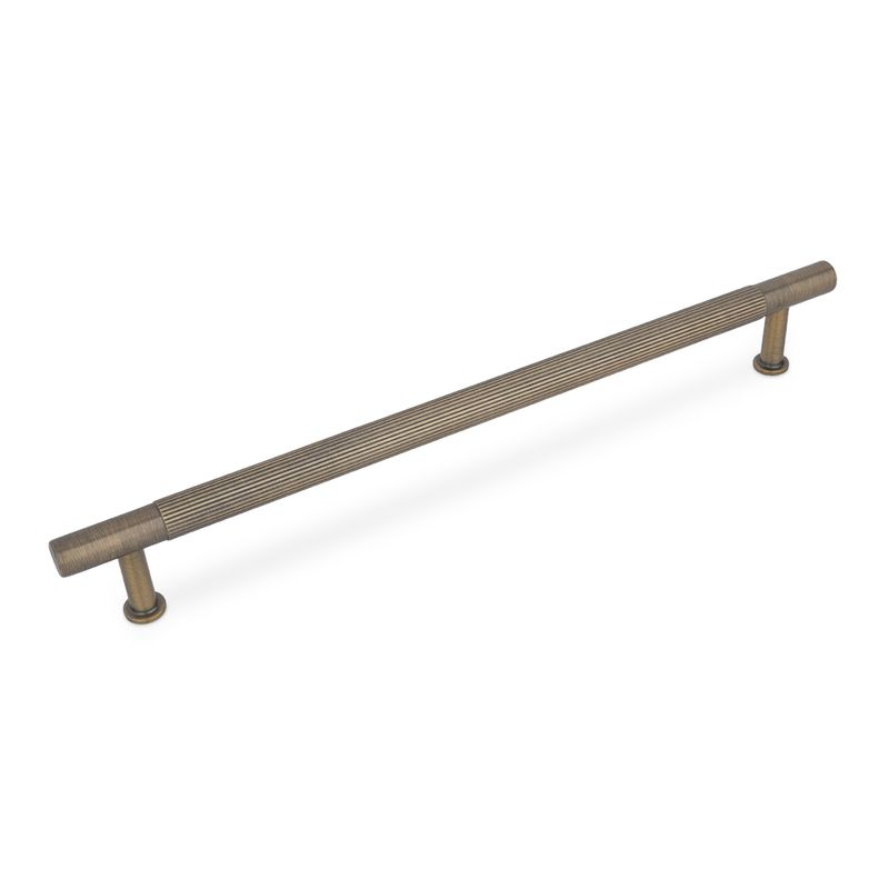 Linea T Bar Handle, 224mm Centres, Solid Brass - Antique Brass