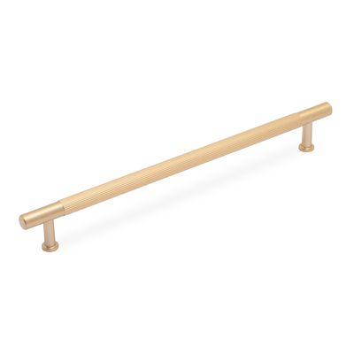 Linea T Bar Handle, 224mm Centres, Solid Brass - Satin Brass