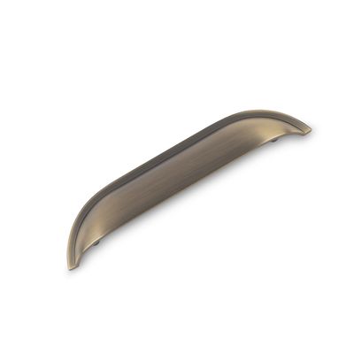 Windsor Shell Handle, 128mm Centres - Antique Brass