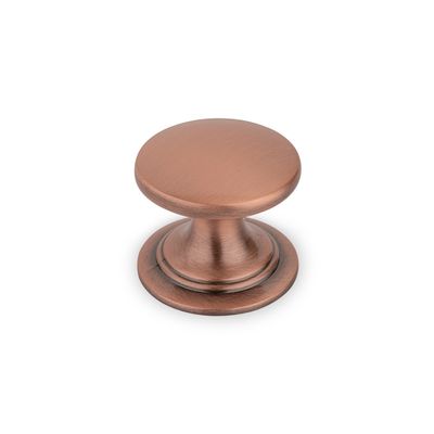 Windsor Round Knob, 38mm Diameter - Antique Copper