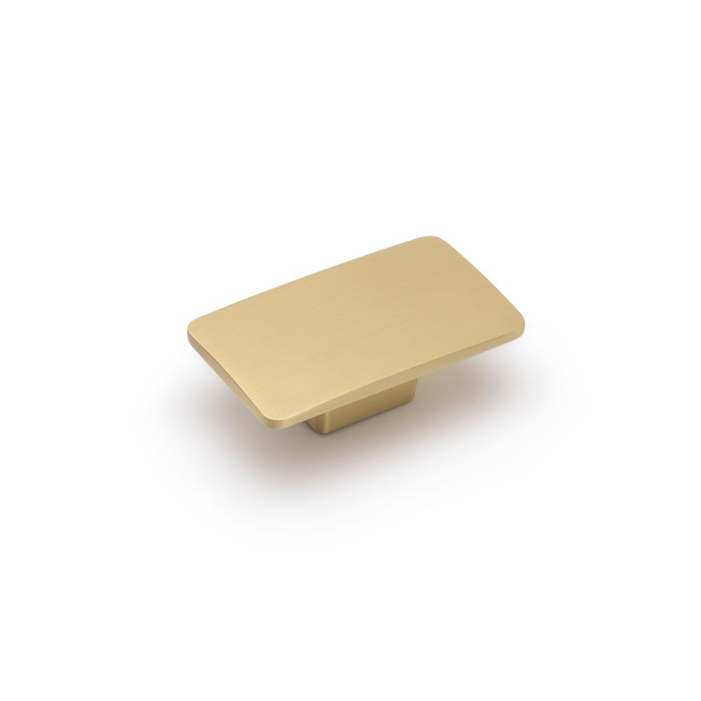 Camden Rectangular Knob - Satin Brass