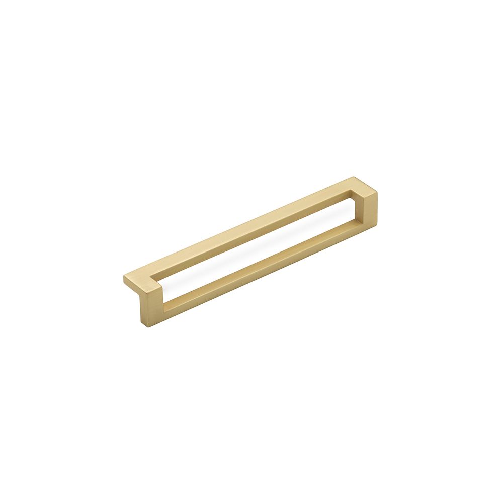 Deco Pull Handle, 160mm Centres - Satin Brass