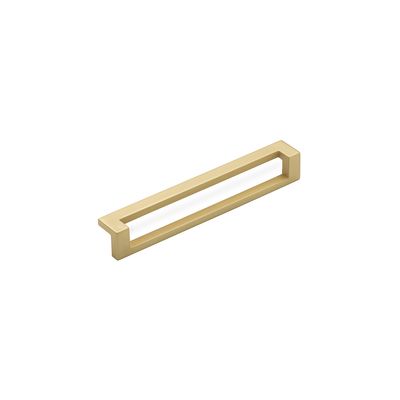 Deco Pull Handle, 160mm Centres - Satin Brass