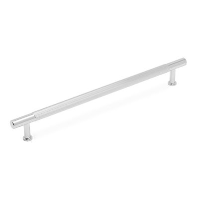 Linea T Bar Handle, 224mm Centres, Solid Brass - Chrome