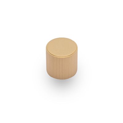 Linea Round Knob, 30mm Diameter, Solid Brass - Satin Brass