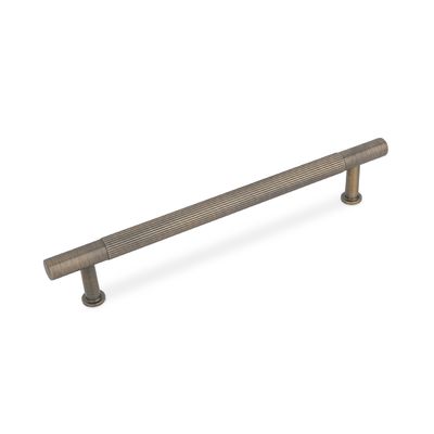 Linea T Bar Handle, 160mm Centres, Solid Brass - Antique Brass