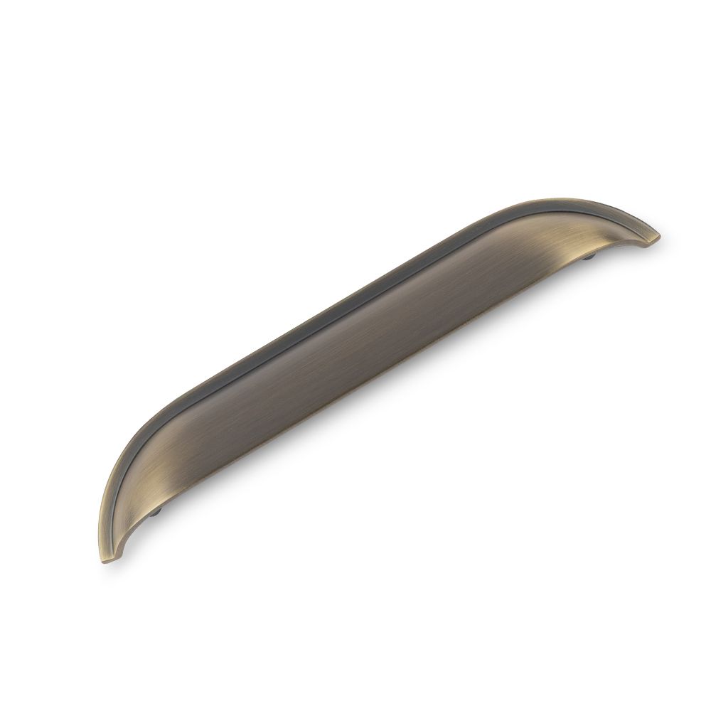 Windsor Shell Handle, 160mm Centres - Antique Brass