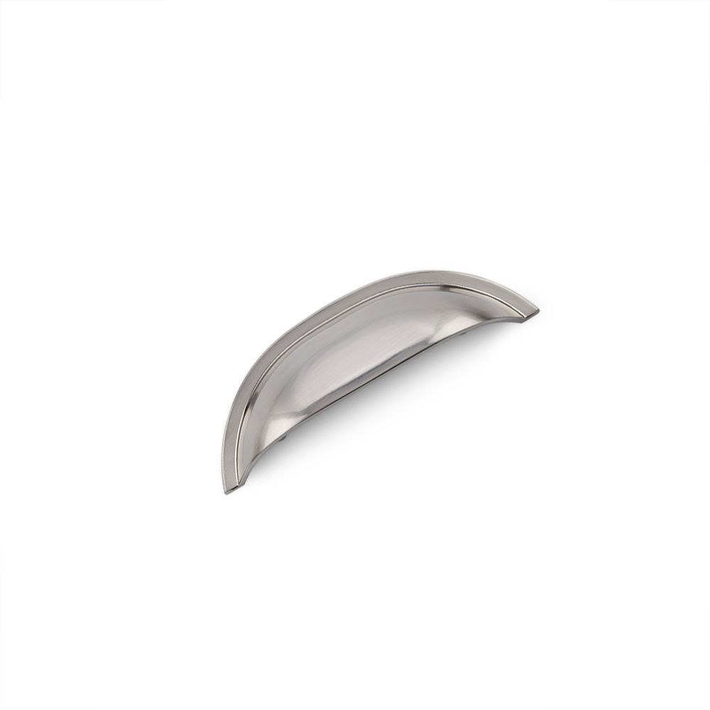 Windsor Shell Handle, 64mm Centres - Brushed Nickel