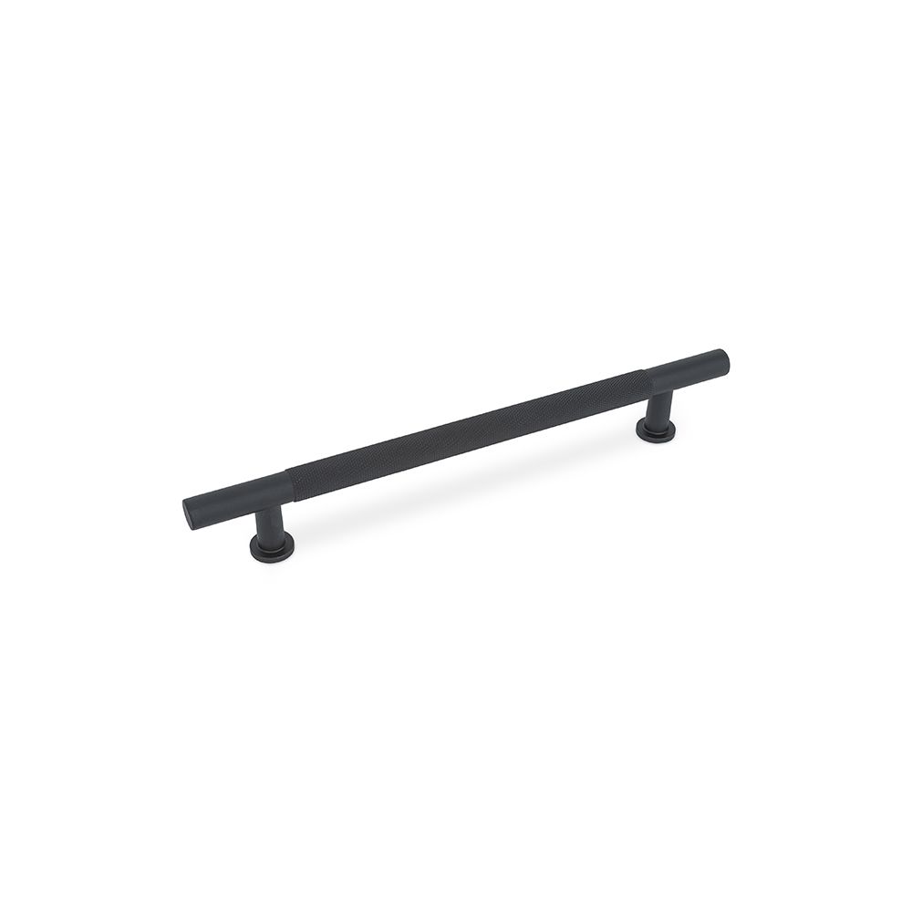 Fender Knurled T Bar Handle, 160mm Centres, Solid Brass - Matt Black