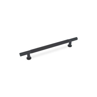 Fender Knurled T Bar Handle, 160mm Centres, Solid Brass - Matt Black