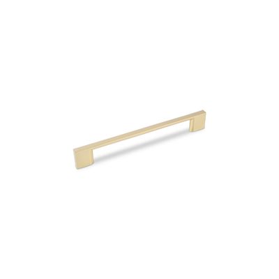 Slim Square D Handle, 160mm Centres - Satin Brass