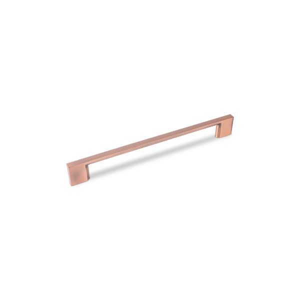 Slim Square D Handle, 192mm Centres - Antique Copper
