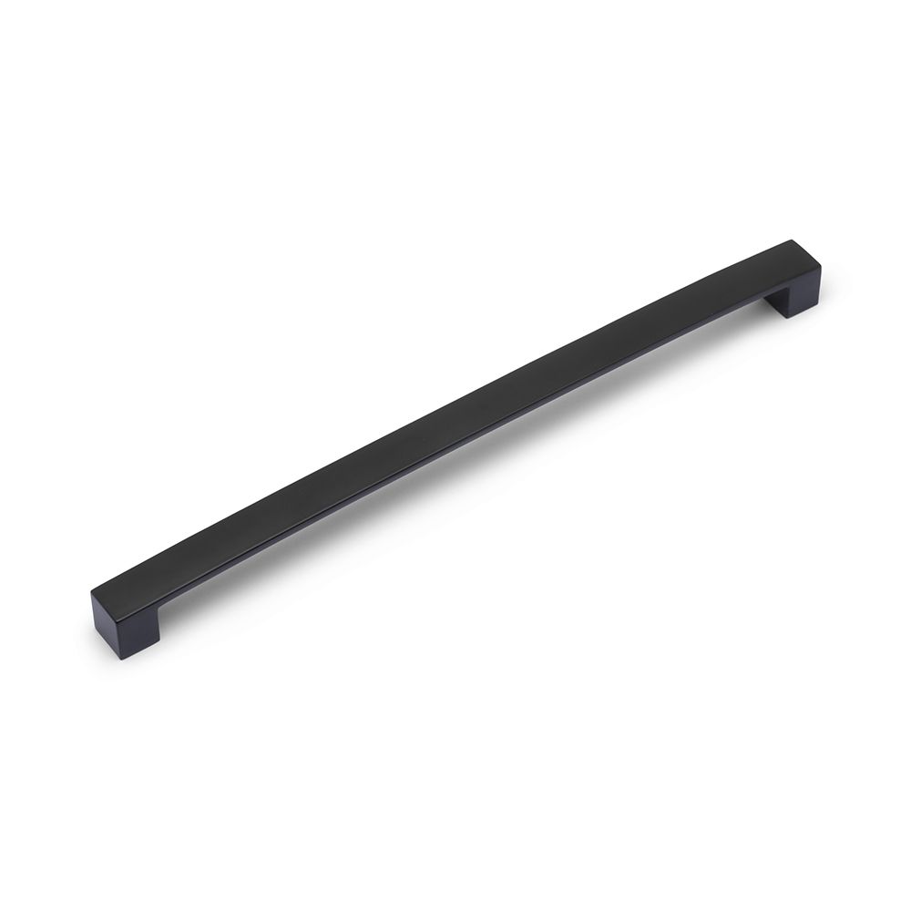 Block Bar D Handle, 320mm Centres - Matt Black