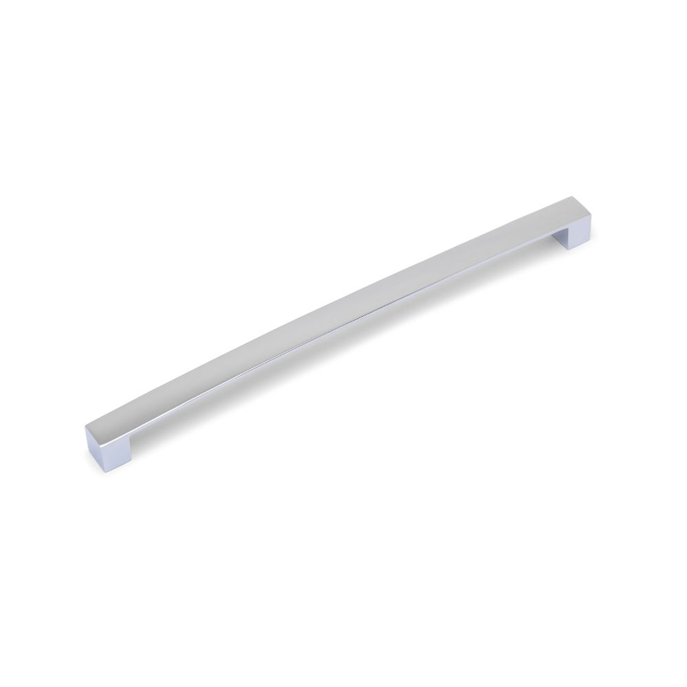 Block Bar D Handle, 256mm Centres - Chrome