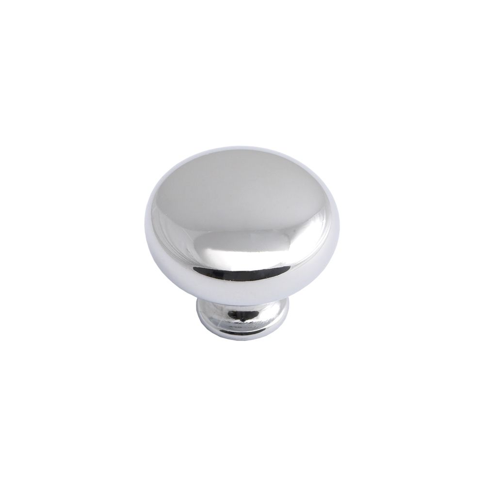 Button Round Knob, 31mm Diameter - Chrome