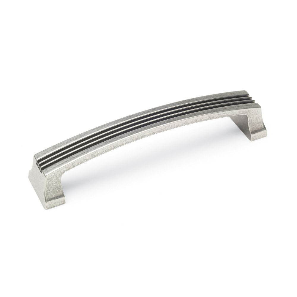 Cromwell Grooved D Handle, 160mm Centres - Pewter