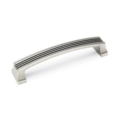 Cromwell Grooved D Handle, 160mm Centres - Pewter