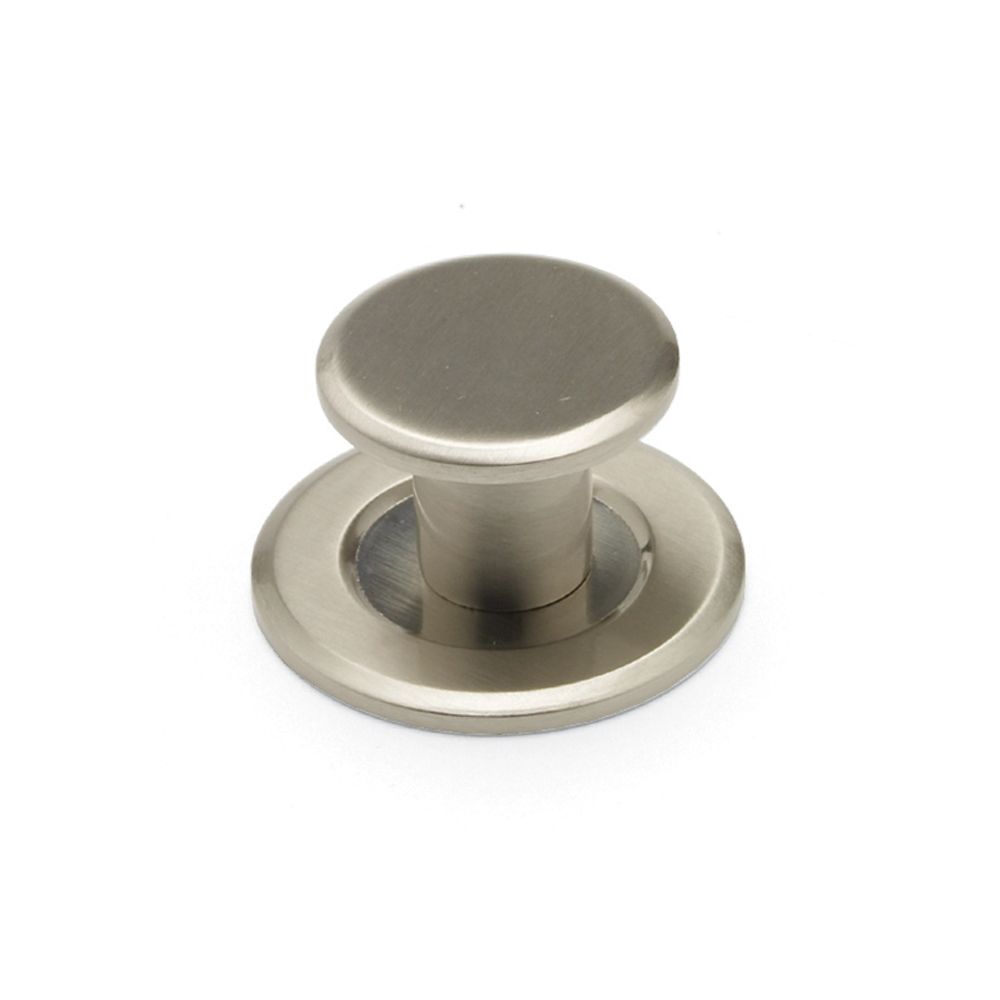 Finesse Round Knob &amp; Back Plate - Brushed Nickel