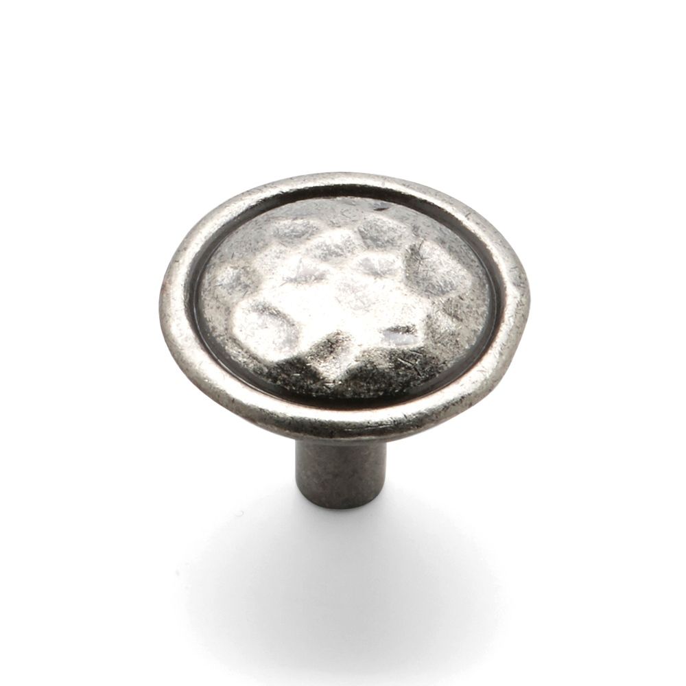 Mottled Round Knob, 35mm Diamater - Pewter