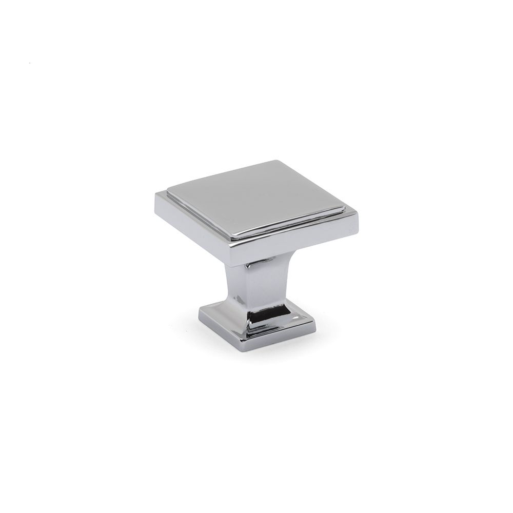 Ines Square Knob - Chrome