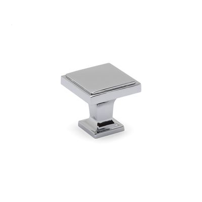 Ines Square Knob - Chrome