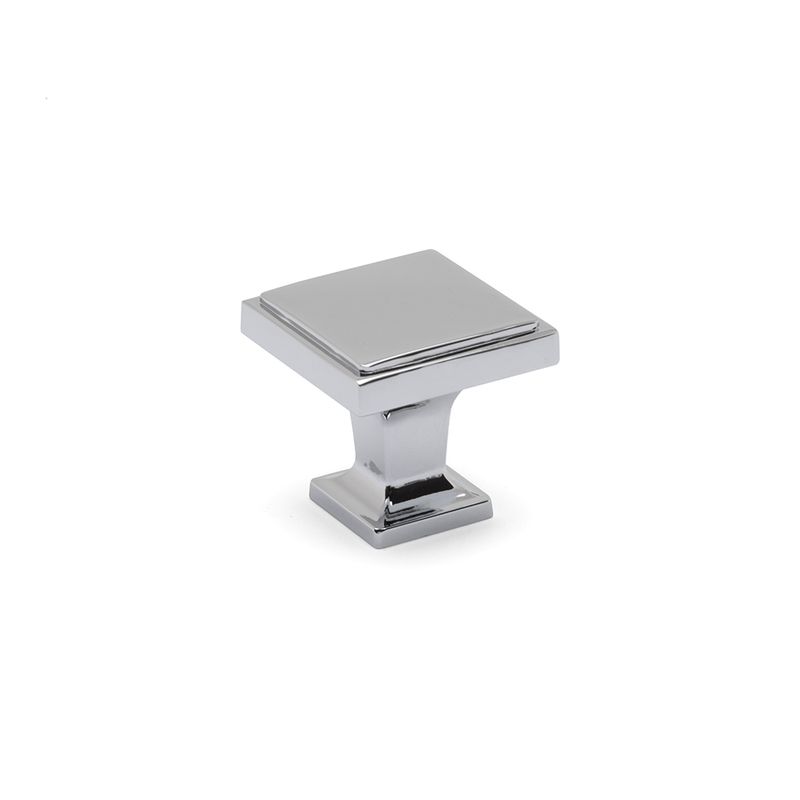 Ines Square Knob - Chrome