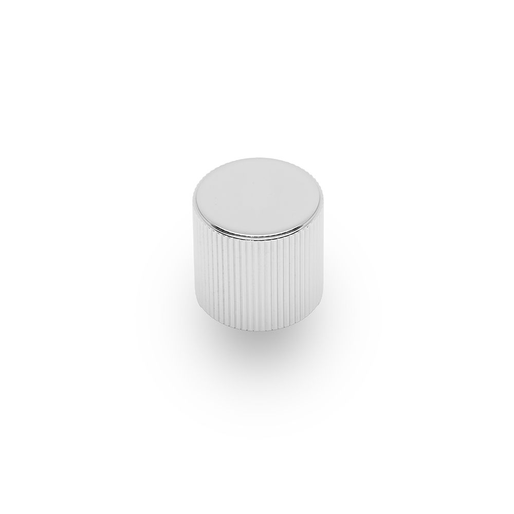Linea Round Knob, 30mm Diameter, Solid Brass - Chrome