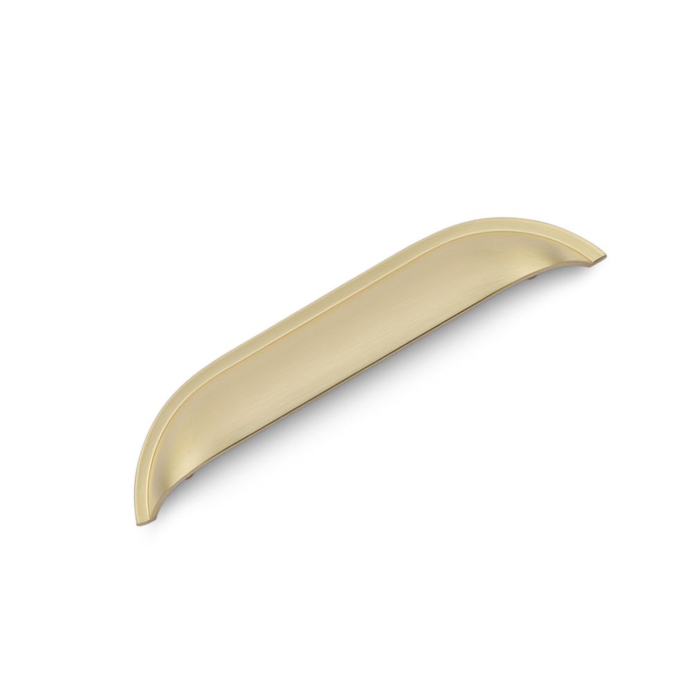 Windsor Shell Handle, 128mm Centres - Satin Brass