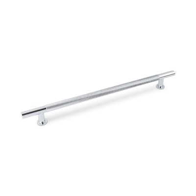 Fender Knurled T Bar Handle, 224mm Centres, Solid Brass - Chrome