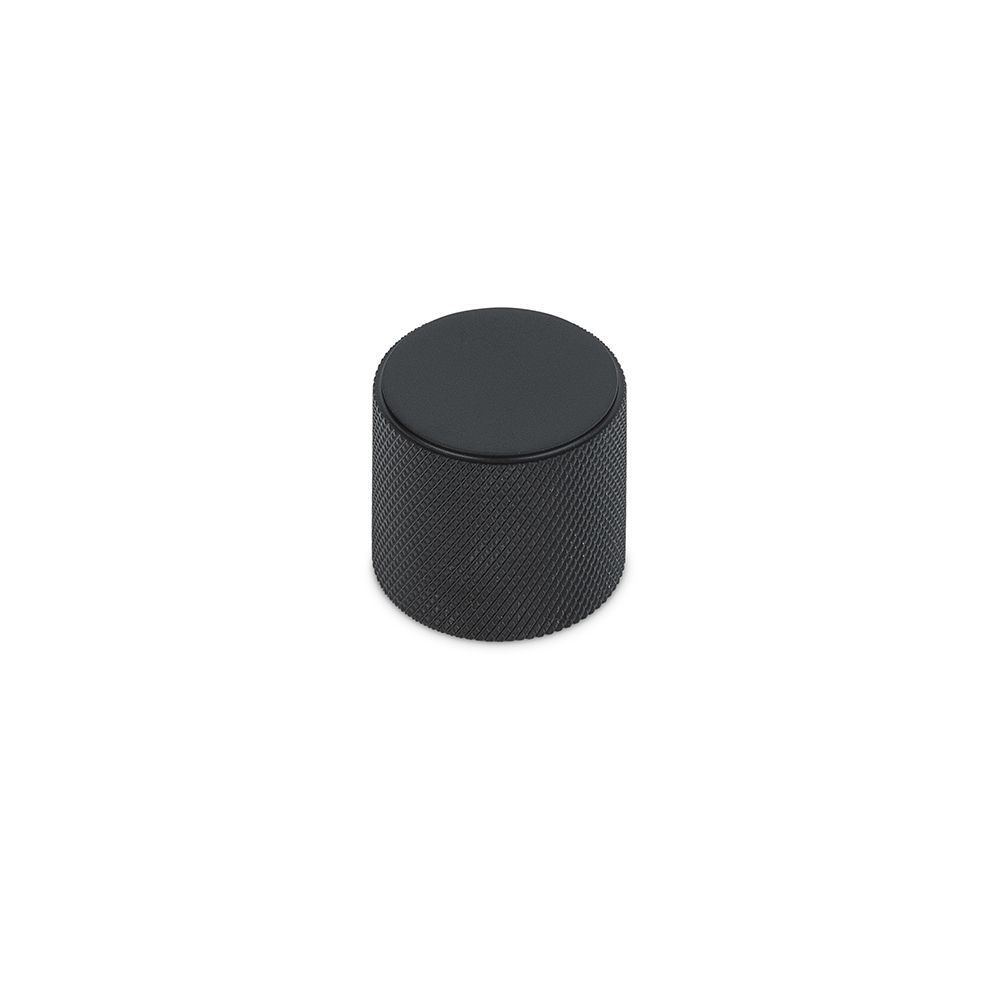 Fender Knurled Round Knob, 30mm Diameter, Solid Brass - Matt Black