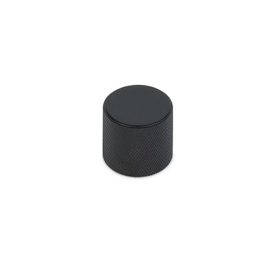 Fender Knurled Round Knob, 30mm Diameter, Solid Brass - Matt Black