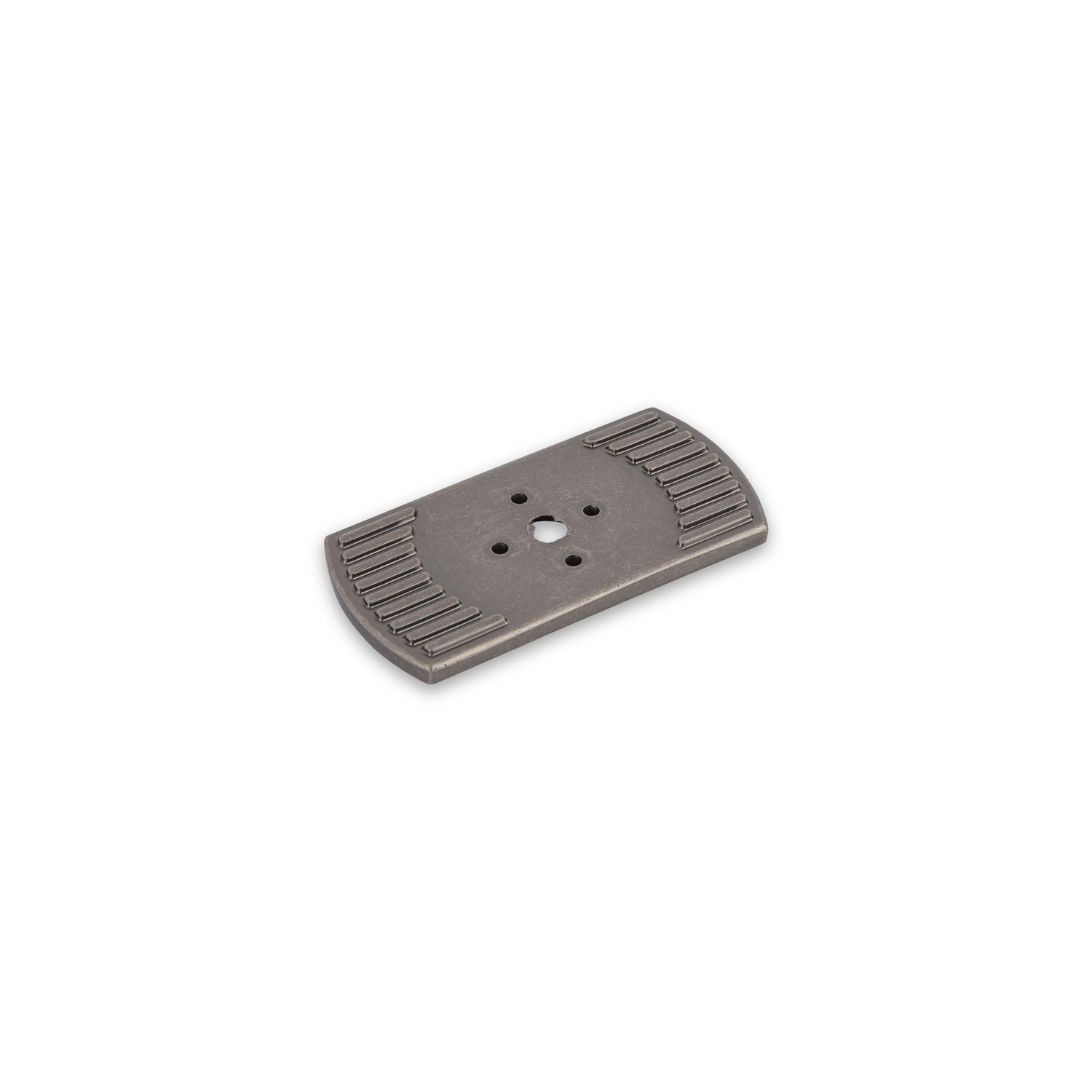 Linden Back Plate, Short, 50mm Long - Pewter