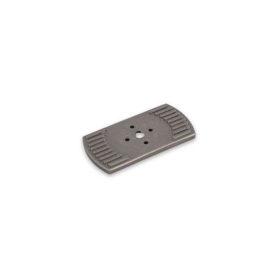 Linden Back Plate, Short, 50mm Long - Pewter