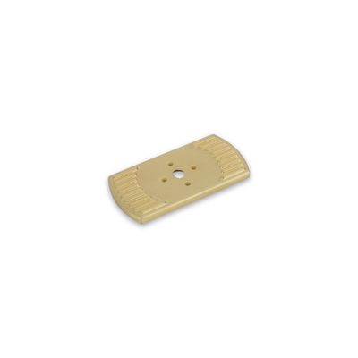 Linden Back Plate, Short, 50mm Long - Satin Brass