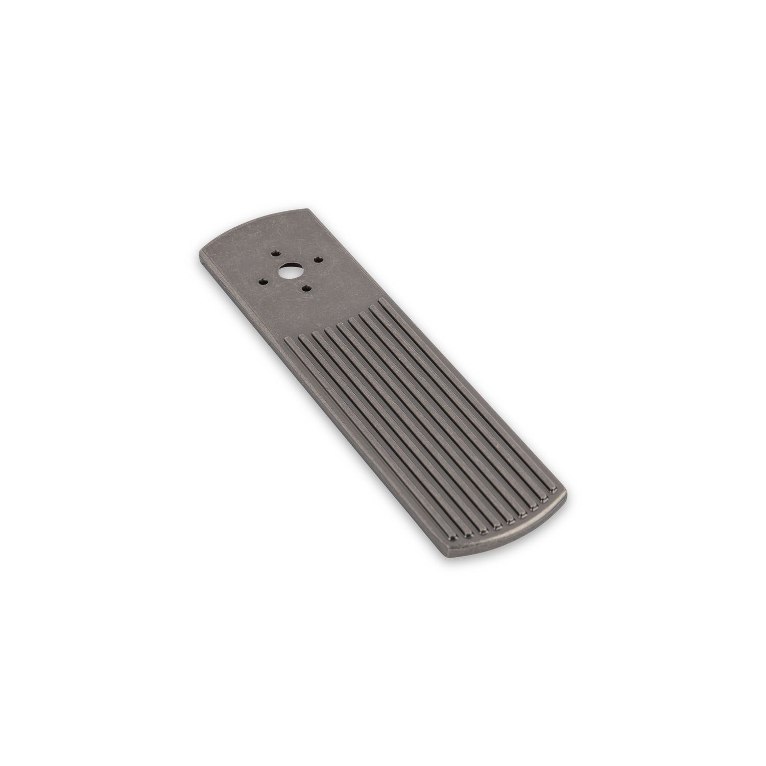 Linden Back Plate, Long, 95mm Long - Pewter