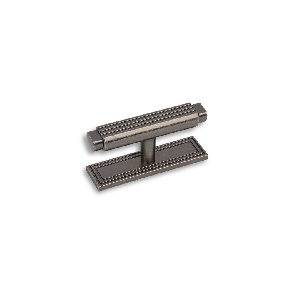 Claridge T Knob &amp; Back Plate - Pewter