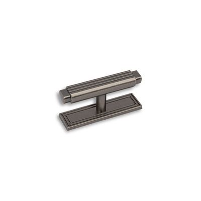 Claridge T Knob &amp; Back Plate - Pewter