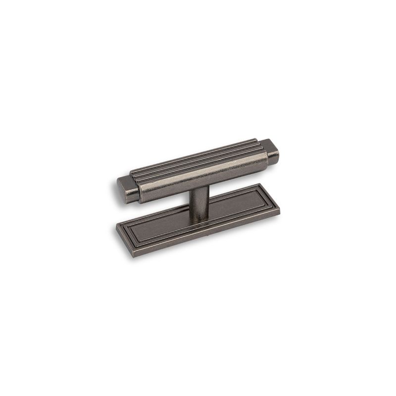 Claridge T Knob &amp; Back Plate - Pewter