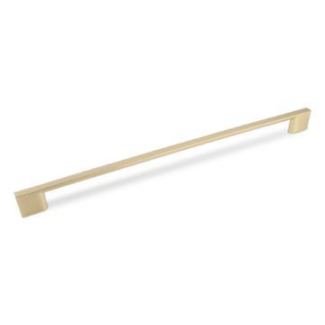 Slim Square D Handle, 320mm Centres - Satin Brass