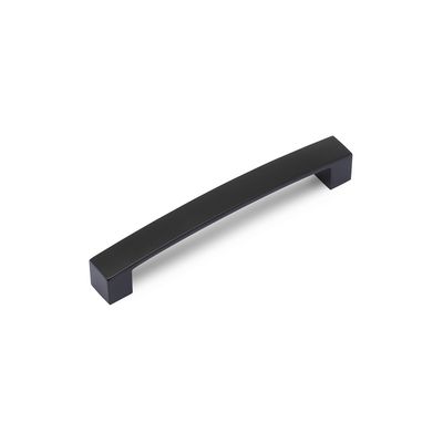 Block Bar D Handle, 160mm Centres - Matt Black