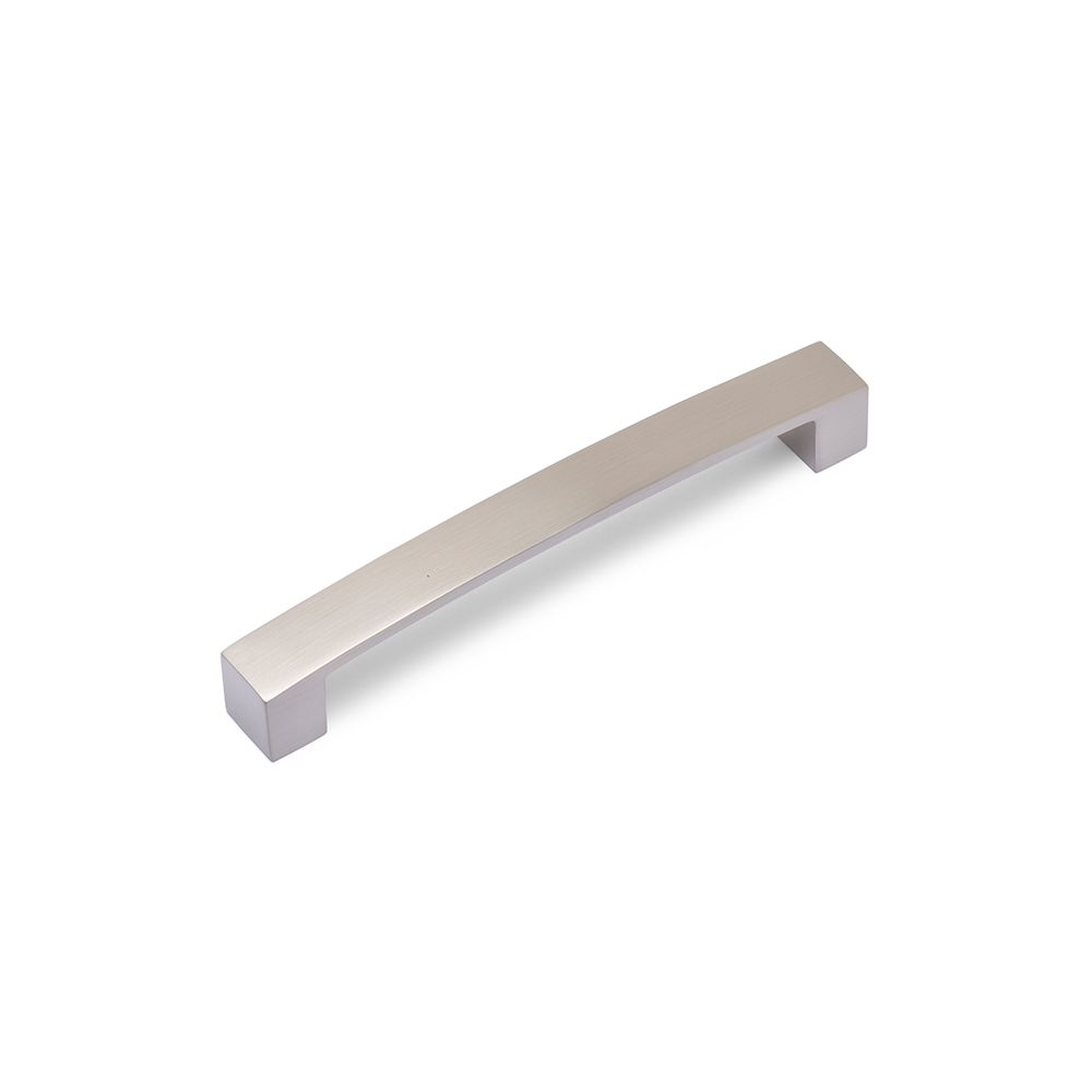 Block Bar D Handle, 160mm Centres - Brushed Nickel