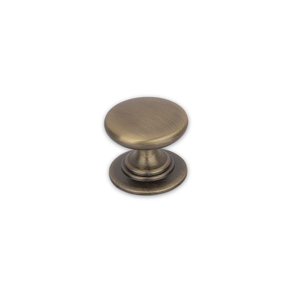 Windsor Round Knob, 32mm Diameter - Antique Brass